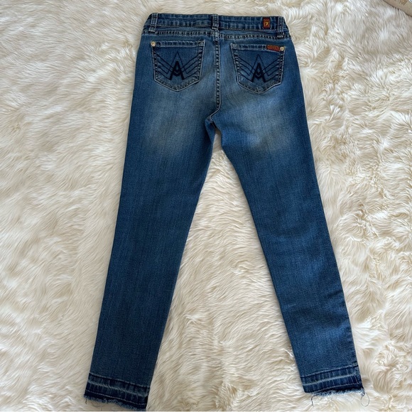 EUC- 7 For All Mankind - Girls The Ankle Skinny Denin - SZ 12 - Picture 2 of 14